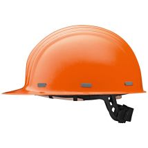BOP Schutzhelm – Größe 53-61 cm – Orange – Glasfaser-Polyester – EN 397 – 405 g – Ergonomisch – Hohe Durchdringungsfestigkeit