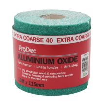 Paalx40 - Carta Abrasiva Abrasiva In Ossido Di Alluminio, Grana 40, 10 M X 115 Mm, Colore: Verde - Prodec