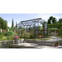 Digiplastics - Gewächshaus Vitavia Jupiter 11500,aluminium Schwarz+gehärtetem Glas 3 Mm,257x445 H248 Cm,von Ezooza