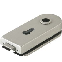 Dorma Glas Glastürschloss Studio Rondo - Türschloss Für Glastüren 8-10mm Pz Mit Wechsel, Aluminium Edelstahl-effekt