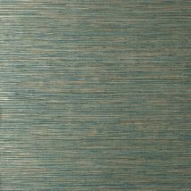 Crown Grasscloth Luxury Textured Wallpaper Teal Metallic Modern Feature Wall