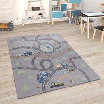 Paco Home - Kinderteppich Teppich Kinderzimmer Spielmatte Straßenteppich Spielteppich 120x160 Cm, Grau 2