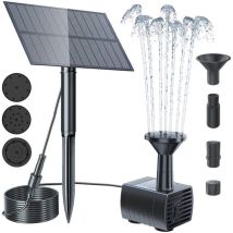 Pompe Solaire Extérieure Pour Fontaine, Kit De Pompe Solaire Pour Bassin Avec Prise Au Sol, Pompe Solaire De 1,5 Watt.