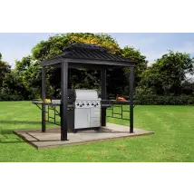 Pavillon Messina Bbq 6x8, Anthrazit, 179 X 292 X 262 Cm (l X B X H), Aluminium - Sojag