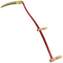 Falce Con Barba Da 60 Cm Per Fieno Con Manico Lunghezza Totale 148 Cm