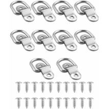 Ground-mounted Trailer D-rings, 580 Kg Capacity (pack Of 10)