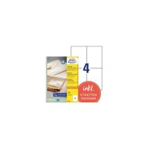 Avery - Universaletikett Recycling 105 X 148 Mm (b X H) Nicht Wieder Ablösbar 100 % Altpapier Naturweiß 400 Etik./pack.