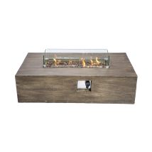 Mesa Y Brasero Rectangular De Gas Propano Grande Para Jardín, Quemador Para Exteriores, Hoguera Sin Humo, Calentador De Muebles De Patio Con Pantalla 