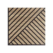 10 X Panneau Bois Chêne Décoratif Acoustique 58x58cm Deco Dr