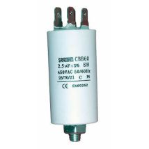 2,5uf 450vac Condensatore Motore 30x57mm Faston + R8 2.5mf450v/f/3057
