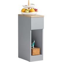 Bedside Table Nightstand Side Table Lamp Table Grey & Natural,fbt111-hg - Sobuy