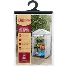 Christow – 3 Tier Greenhouse Cover – Durable Polyethylene Replacement Cover for Mini Greenhouses H125cm x W69cm x D49cm