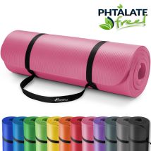 Tresko Esterilla De Fitness 185 X 60 Cm Y 190 X 100 Cm Para Gimnasia, Yoga, Pilates Y Cualquier Tipo De Entrenamiento Suave Y Cómoda Espuma Nbr (rosa,