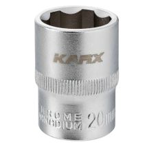 Cabezales de 6 caras 1/2" 20 mm – Acero cromo vanadio – Compatible con trinquetes de 1/2 pulgada