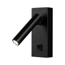 Lampe Murale 2w Avec Interrupteur Noir - Blanc Chaud 2300k - 3500k - Silamp