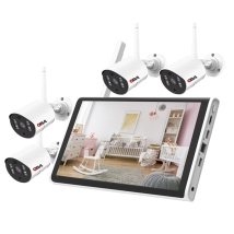 Oba - Kit Nvr Fcm04 4ch Con Telecamere 3mp, App Lite E Riconoscimento Facciale Per La Sicurezza Domestica Avanzata.