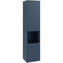 Villeroy & Boch – Armario alto Subway 3.0 para baño, 400 x 1710 x 362 mm, 2 estantes de cristal, montaje en pared