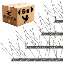 Niederberg Metall - 6 Mètres Pics Anti-pigeons Acier Inox - Piques Anti Oiseaux Repulsif Chat Jardin
