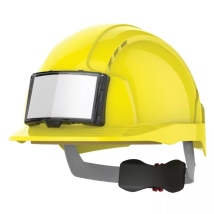 Casque Léger De Chantier Ventilé Avec Porte-badge Et Porte-lampe Evolite Jsp Safety Jaune Unique.