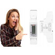 Zamel Compteur Électrique Monophasé Lem-02 - Lcd - Compact - Sécurisé - Haute Précision