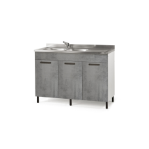 Mobile sottolavello cucina 120 cm in legno nobilitato – 40 kg – Cucina – AZUR LINE