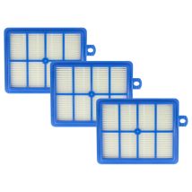 Vhbw 3x Filtro Compatible Con Aeg Viva Control Avc 1227, 1228, 1229, 1230 Aspiradora - Filtro De Aire De Salida, Blanco / Azul