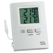 Digitales Innen-Außenthermometer TFA – 301.012 – Weiß – Temperaturbereich Innen: -10°C bis +60°C, Außen: -50°C bis +70°C
