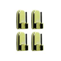 Klebehalter für Vorhangstangen – Messingdekor – 4 Stück – Plastik – 18 mm – 25 mm – 12 g