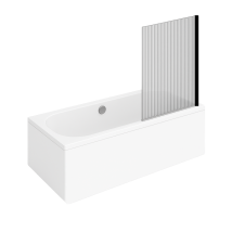 Bañera Recta Villeroy & Boch Oberon Quaryl 190 X 90 Cm + Mampara Derecha Aurys Raywall Cromada