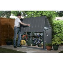 Arcón De Jardín De Metal Para Guardar Objetos De Forma Segura - Medias 138 X 89 X 113 Cm - Trimetals - Color Gris Antracita