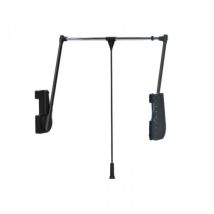 Penderie Escamotable Lift 700 - Fixation Latérale - 15 Kg - Noir - Ambos