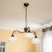 [gebraucht] B-ware Jupiter Hängeleuchte Pendelleuchte Casale Altmessing Metall Glas 3 Flammig 74cm
