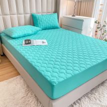 Lechuang - Waterproof Mattress Protector Cap Flap 20-30cm Soft And Silent Mattress Protector For Adult And Child Bed Green (120 X 200 Cm)