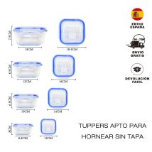 Recipiente Cristal Cuadr. C-valvula Hermetic 18,5x18,5 Cm 1100cc