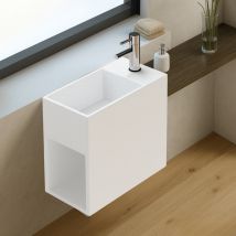 Ambra – hängendes rechteckiges Handwaschbecken – 40 x 20 x H40 cm – weiß – 12 kg – 2 Jahre Garantie
