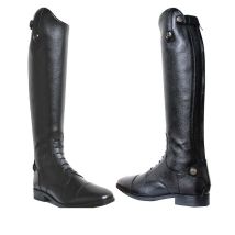 Stivali In Pelle Bottalata Con Lacci Winner Elasticizzati E Cerniera Posteriore: Stivali 40 Xs