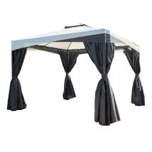 Sojag Malta 1010 Pavillon En Aluminium 3x3 M Avec Toit
