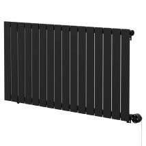 Hudson Heating - Hudson Colore Matt Black 600mm X 1212mm Horizontal Digital Thermostatic Electric Single Panel Radiator