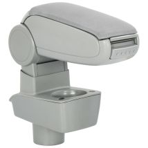 Destockoutils – Reposabrazos regulable para Ford Fiesta (2009) – Compartimento integrado – Gris – ABS y Poliéster