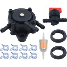 Fuel Pump Kit For Honda Gc135 Gc160 Gcv520 Gcv530 Gx610 Gx620 Series, Adefol Fuel Pump With Valves & Filter & Hose & Collars Engine Accessory 15-25 Hp