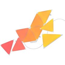 Nanoleaf Shapes Triangle Starter Kit, 9 Triangoli Luminosi Led Rgbw Smart - Applique Da Parete Interno Modulari, 16m Colori Wifi, Sincronia Musica E 