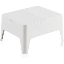 Mesa Auxiliar Alaska Color Blanco Para Exterior 58 X 48 X 30 Cm