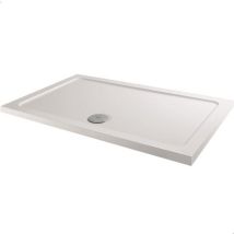 Modern Rectangle Shower Tray 1000 X 760mm Low Profile Slimline Lightweight White