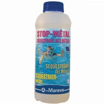 Stop Metal - Tratamiento para piscina - 1L - Agente secuestrante de metales - Eficaz contra manchas marrones y color verde