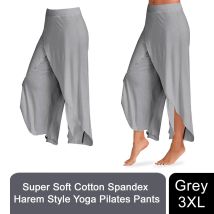Aquarius - Super Soft Modal Spandex Yoga Pilates Pants, Grey 3xl