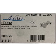 Waschtisch-Einlochbatterie – Hochwertiges Messing – Chrombeschichtet – 15 cm Höhe – 5 l/min Durchflussmenge – Adesio