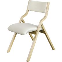 Fst40-w Klappstuhl Küchenstuhl Mit Gepolsterter Sitzfläche Und Lehne Weiß - Sobuy