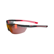 Occhiali di sicurezza Hellberg Argon – Norme EPI – Aste regolabili, lenti a specchio rosso, rivestimento antigraffio e anti-appannamento