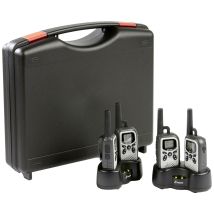 Stabo Freecomm 400 II Funkgerät 4er Set – Reichweite bis zu 10 km – 1100 mAh Akkus – IP44 Wasserschutz – VOX-Funktion
