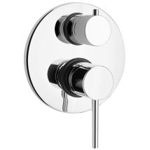 Mezclador De Ducha Empotrado Con Desviador De 2 Vías Paini Cox 78cr6911 Cromo - 2 Salidas